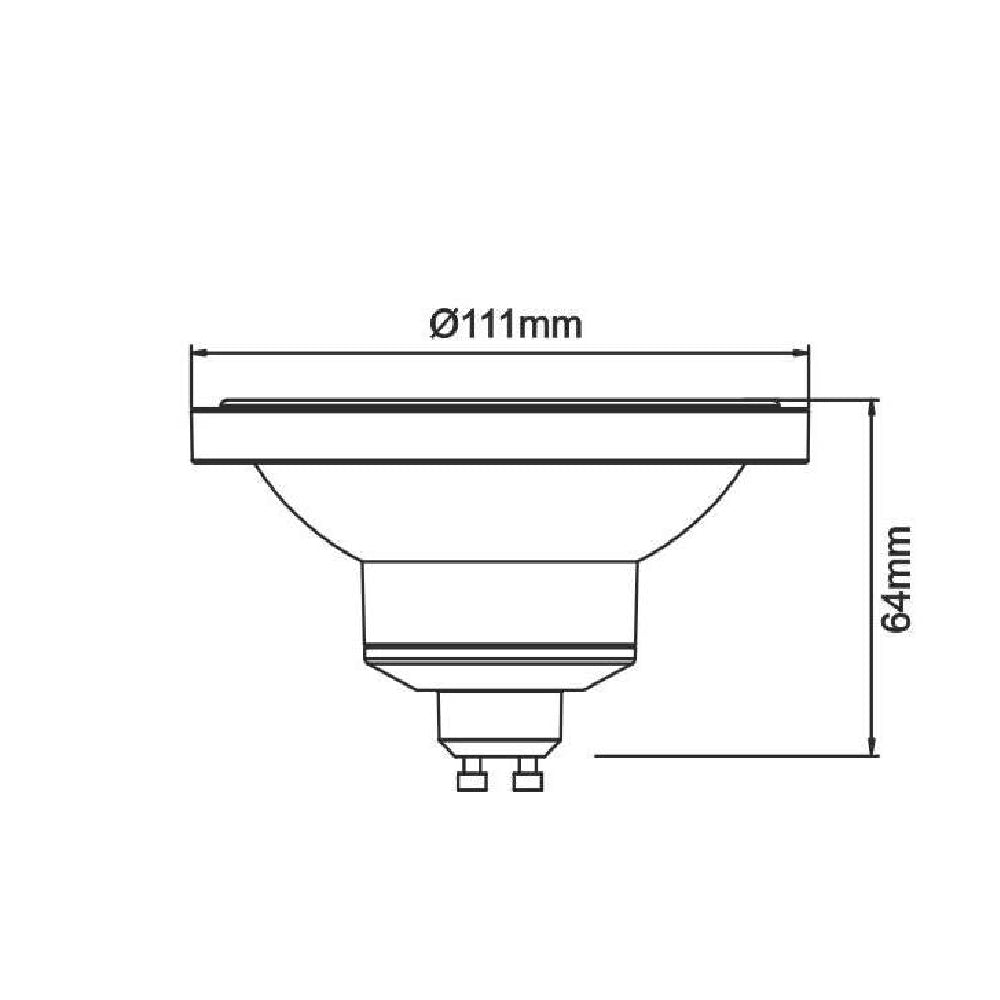 GU10 الترا لايت لمبة 14 واط بقاعدة (AR111 Reflector)