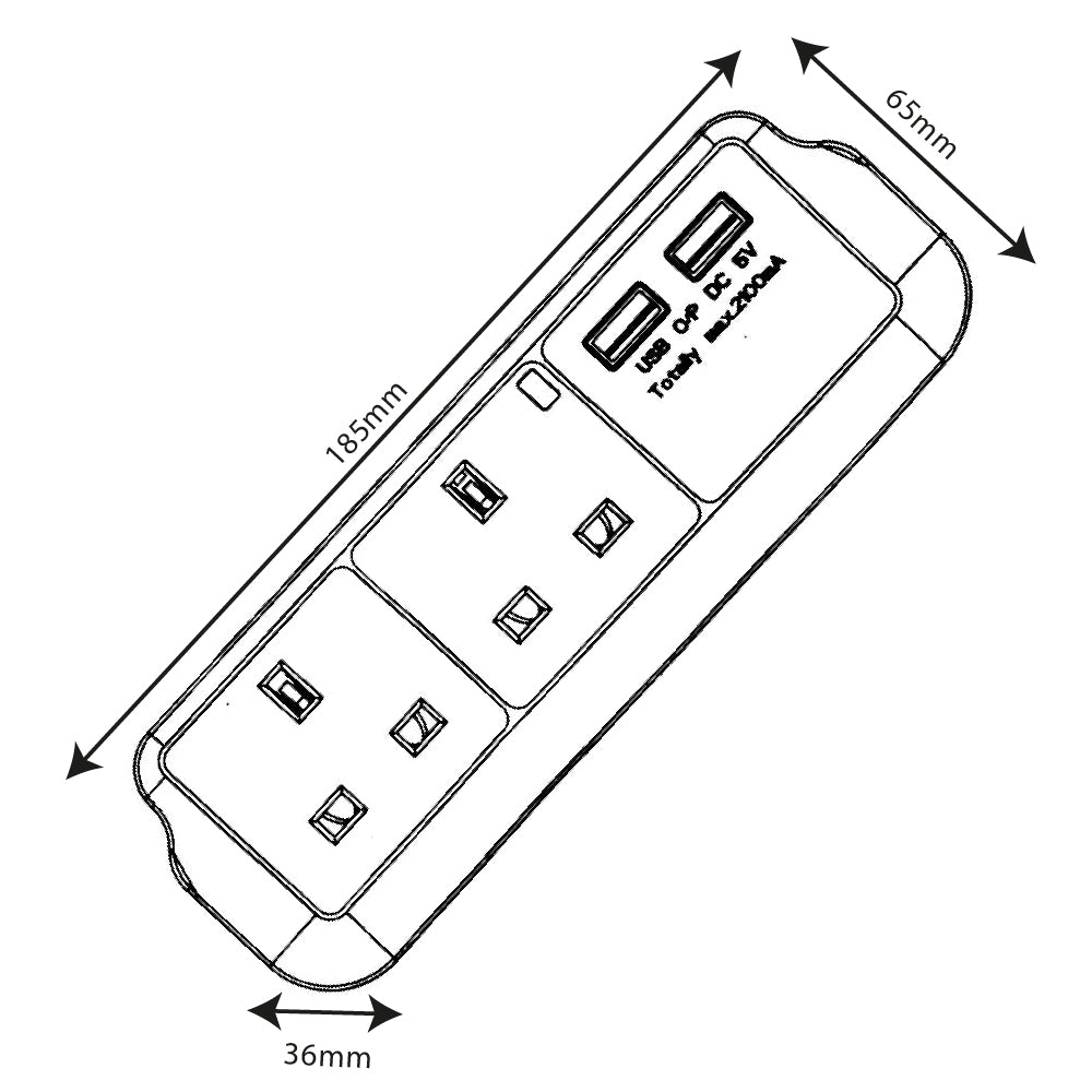 USB الترا لايت موزع كهربائي مع (AU001)