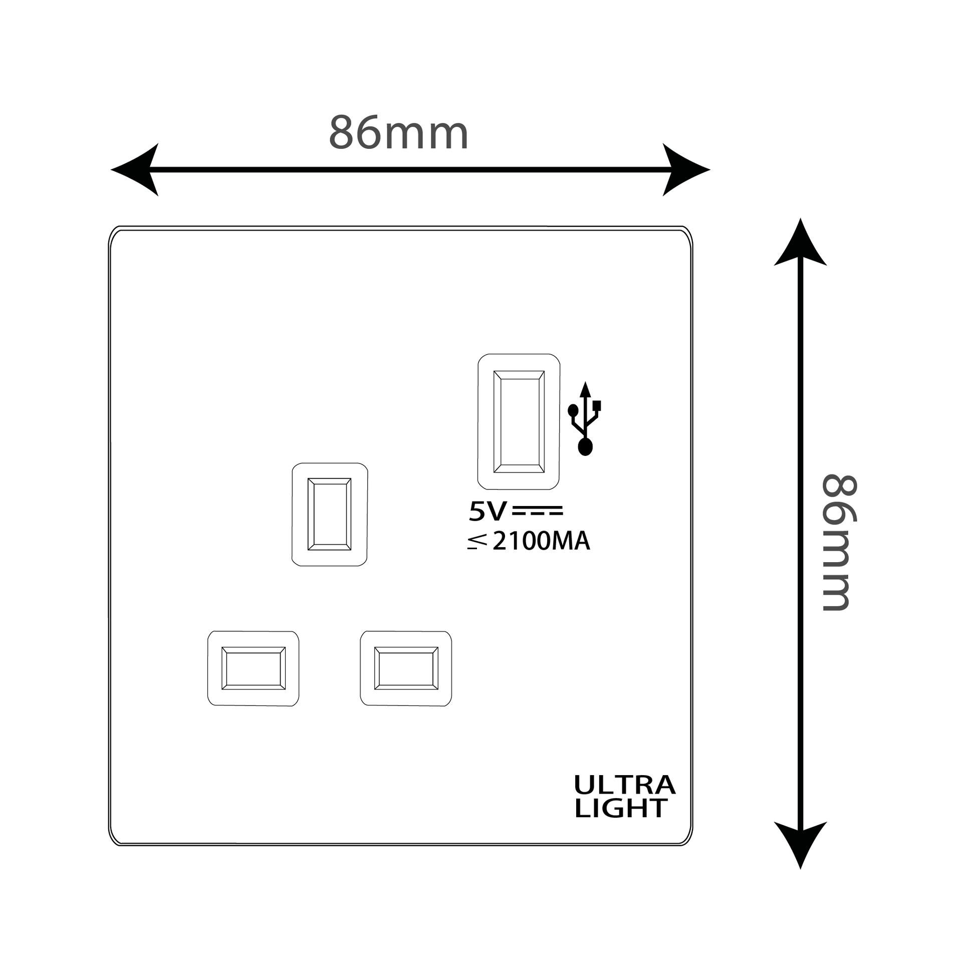 Buy Ultralight Socket with USB Connector (B12-029) - Best  from Ultralight