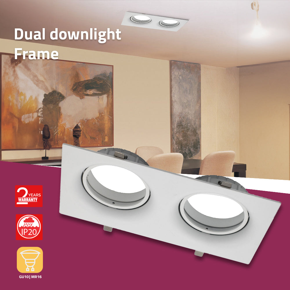 Buy Ultralight Double Downlight Square (BA124-2) - Best  from Ultralight