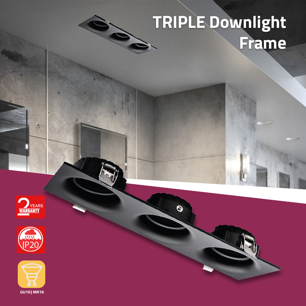 Buy Ultralight Triple Downlight Square (BA124-3) - Best  from Ultralight