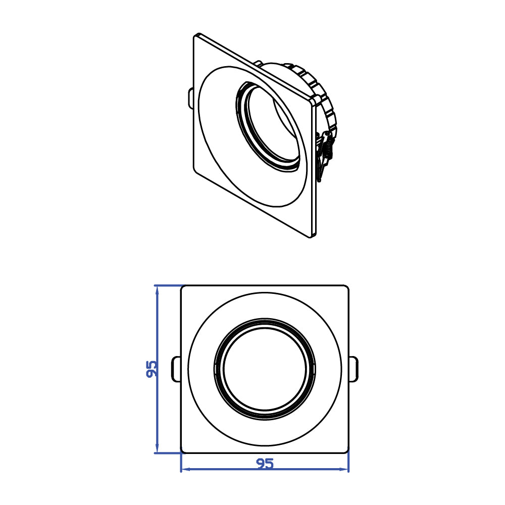 Buy Ultralight Single Downlight Square (BA124) - Best  from Ultralight