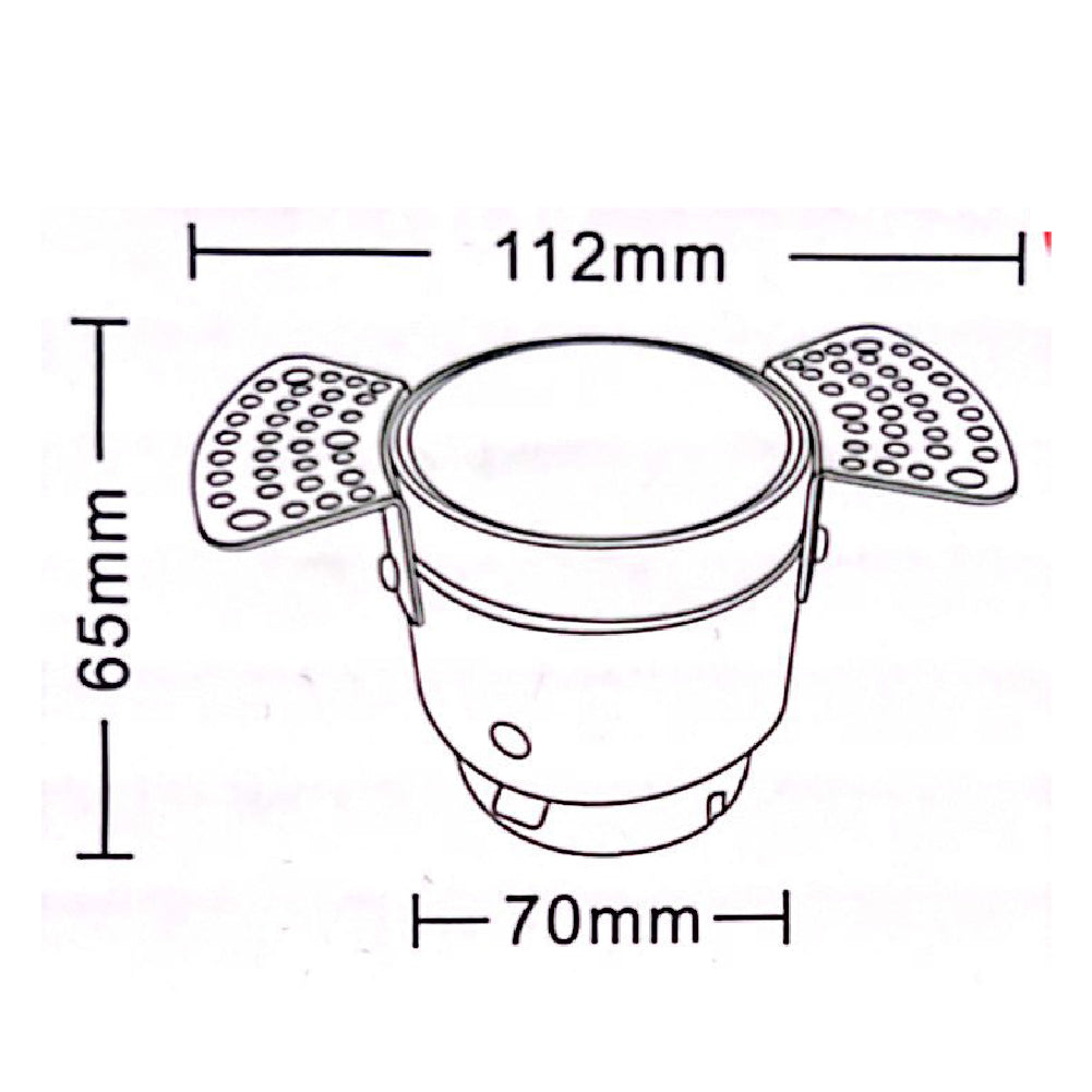 مقاس 7سم GU10 الترا لايت سبوت لايت مجنح بقاعدة (BA307)