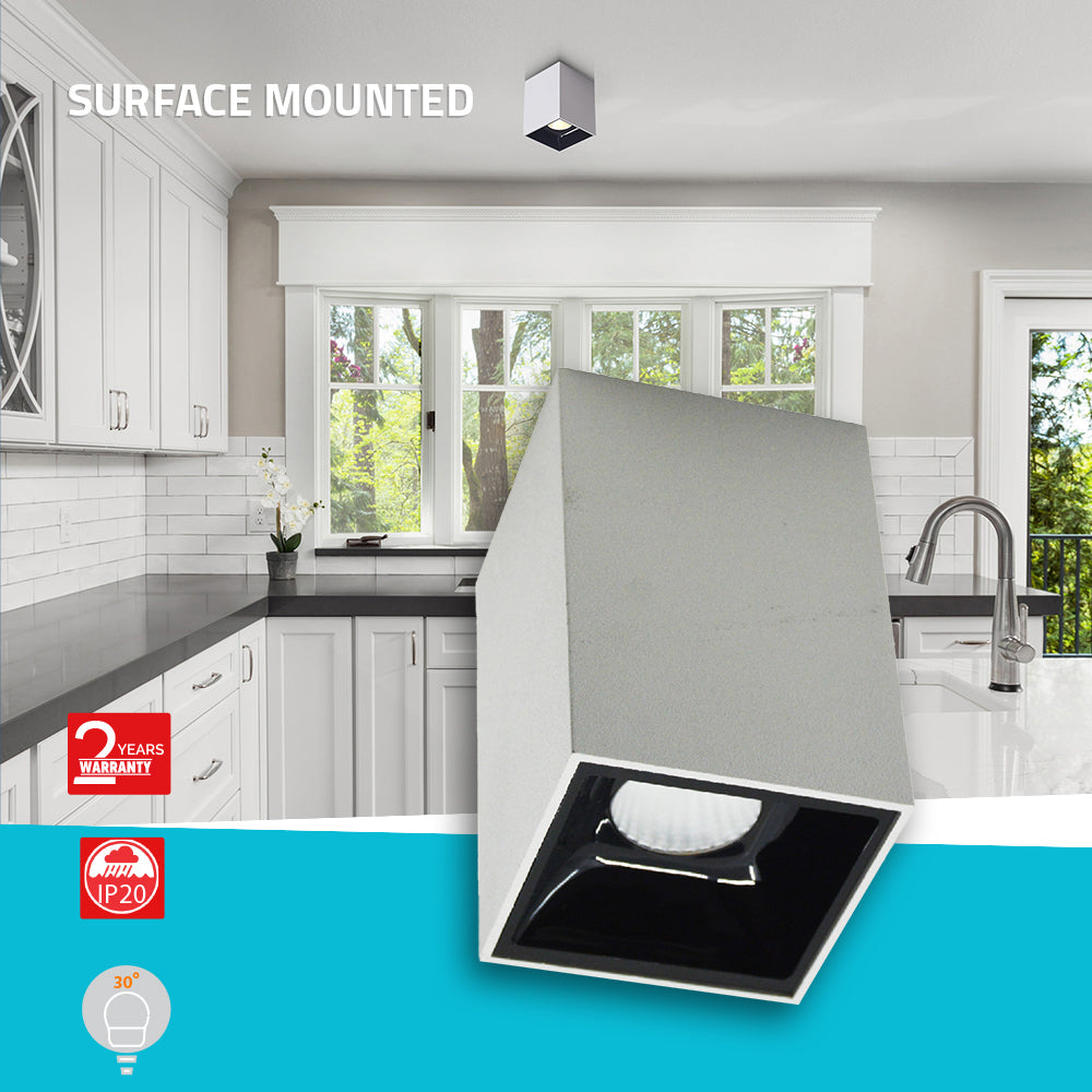 الترا لايت إنارة سبوت لايت داخلية ظاهرة بشكل مربع 5 واط (BR6709S)