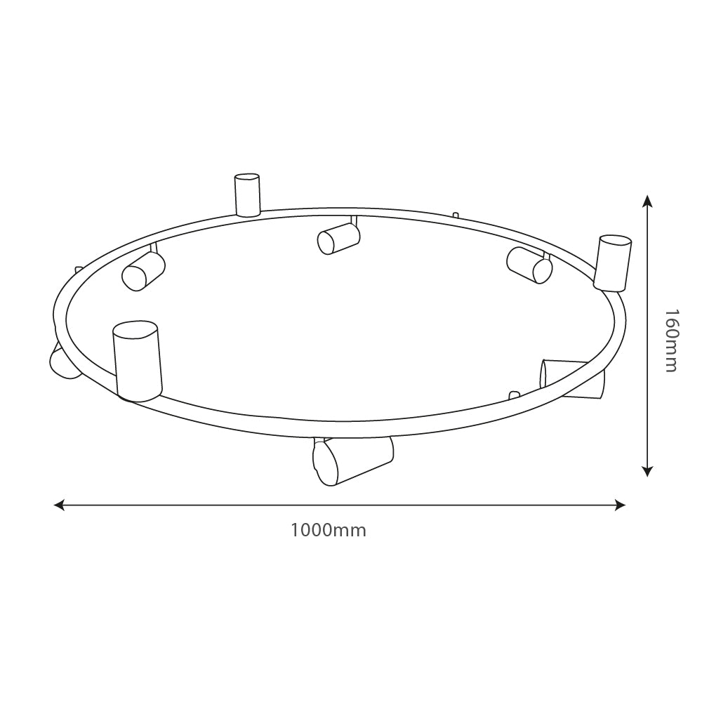 Buy Ultralight Track Rail Pendant Light - Round, Adjustable & Energy-Efficient (BR6757-9) - Best  from Ultralight