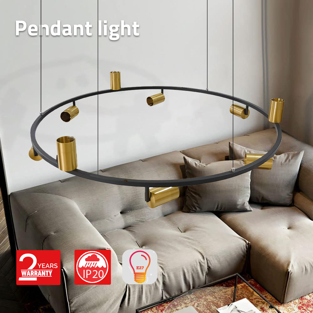 Buy Ultralight Track Rail Pendant Light - Round, Adjustable & Energy-Efficient (BR6757-9) - Best  from Ultralight