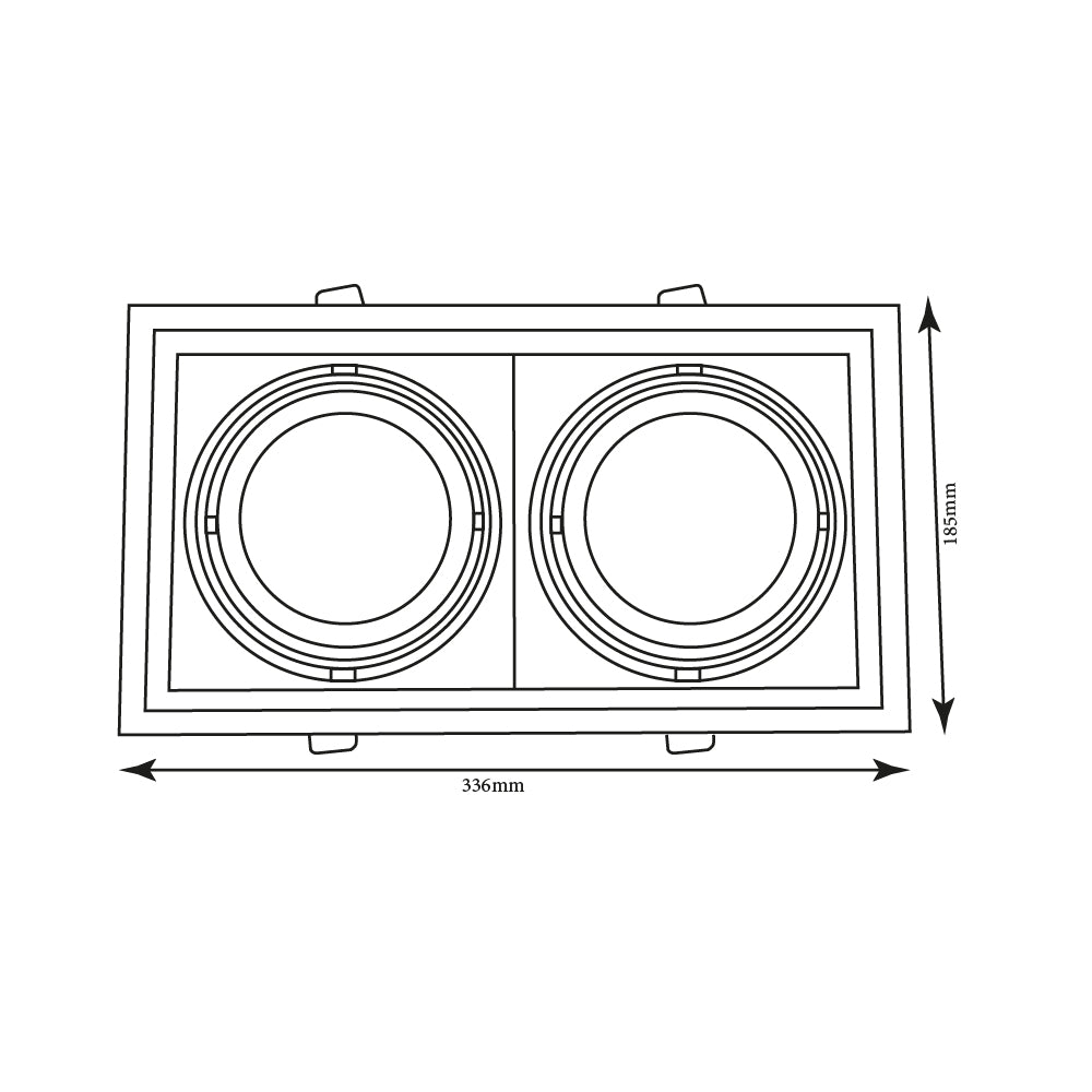 Buy Ultralight Double Downlight Square AR111 (BR819-2) - Best  from Ultralight