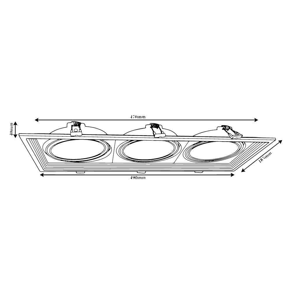 Buy Ultralight Triple AR111 Ceiling Frame – 47cm Modern LED Fixture (BR819-3) - Best  from Ultralight