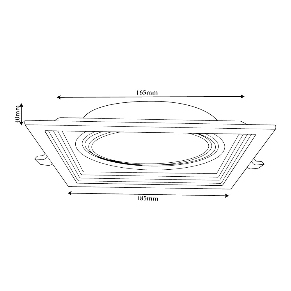 Buy Ultralight Single Downlight Square AR111 Frame (BR819-1) - Best  from Ultralight