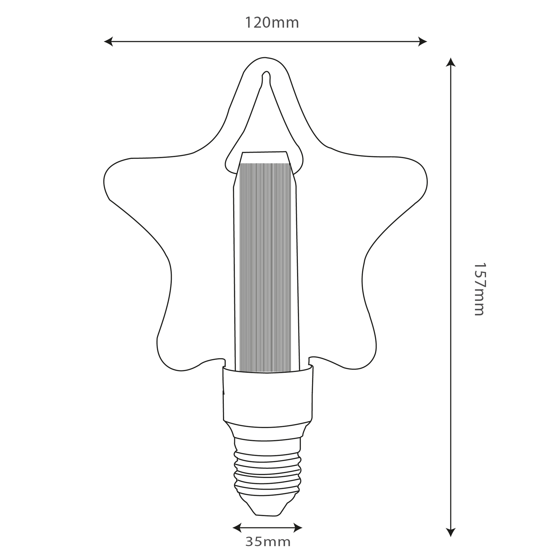 Buy Ultralight Star-Shaped Filament Bulb E27 Base (D-WJX) - Best  from Ultralight