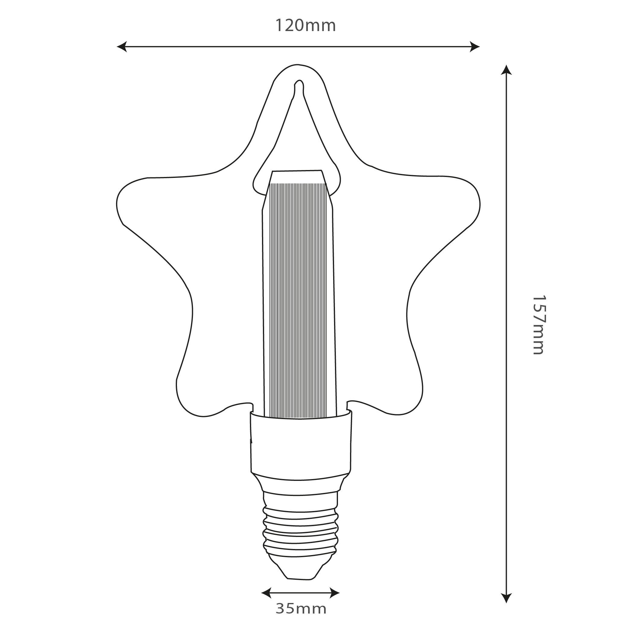 Buy Ultralight Star-Shaped Filament Bulb E27 Base (D-WJX) - Best  from Ultralight