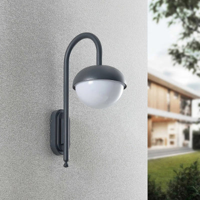 Ultralight Modern Wall Light (FYL0228A) mounted outdoors, showcasing sleek gray and white contemporary design.