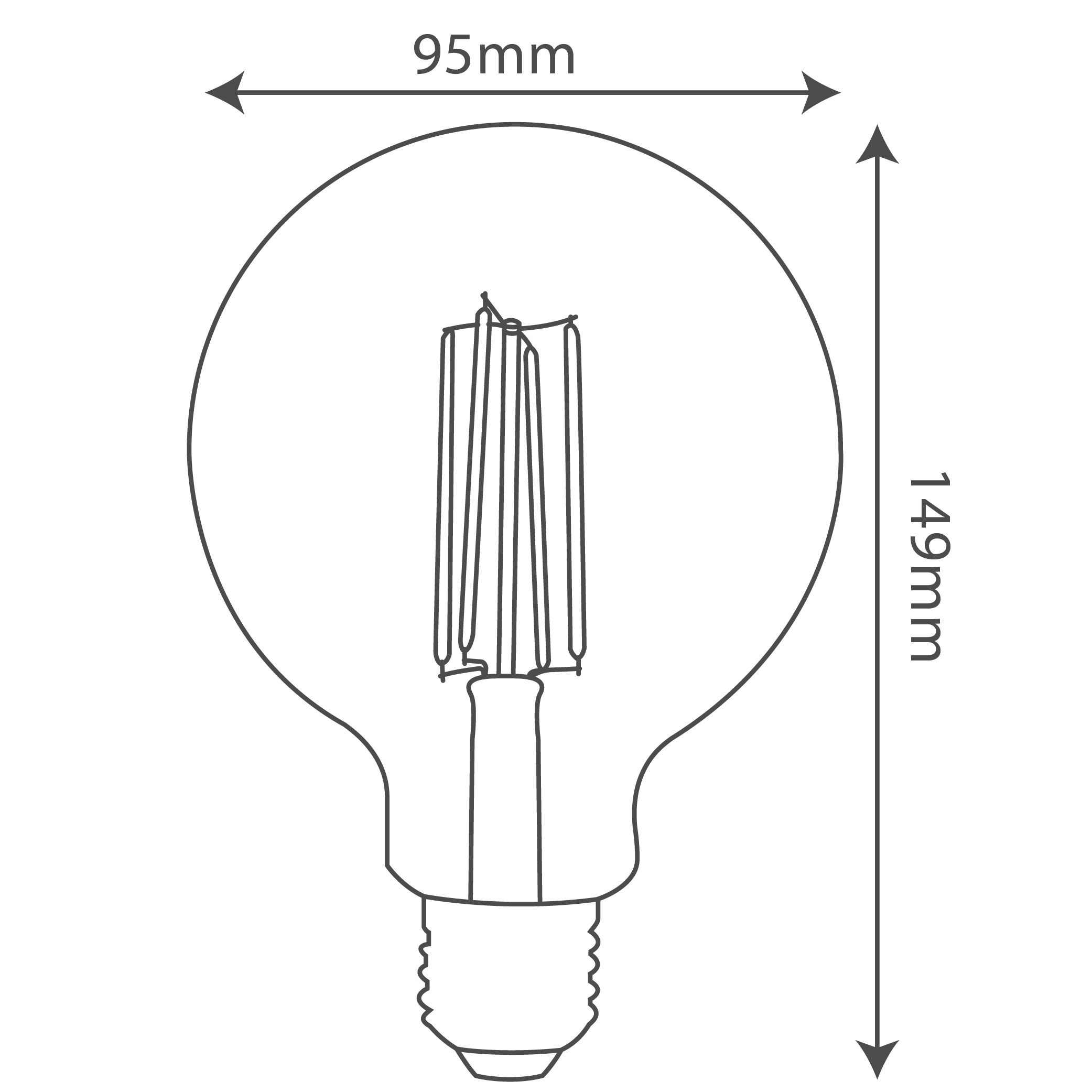 Buy Ultralight Spherical Filament Bulb E27 Base (G95) - Best  from Ultralight