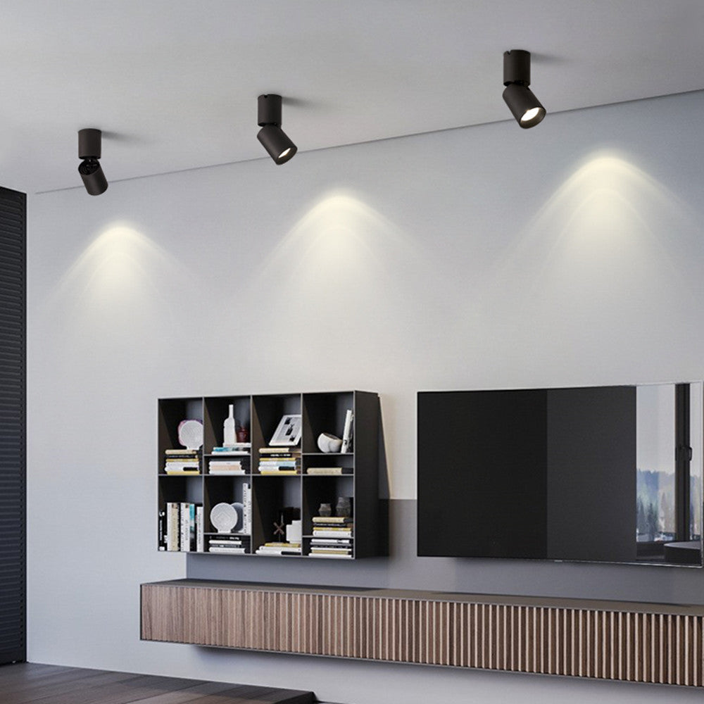 كشاف تراك سقفي دوّار 12.5 واط الترا لايت (BR6454) | شريحة Bridgelux | إضاءة موجهة

