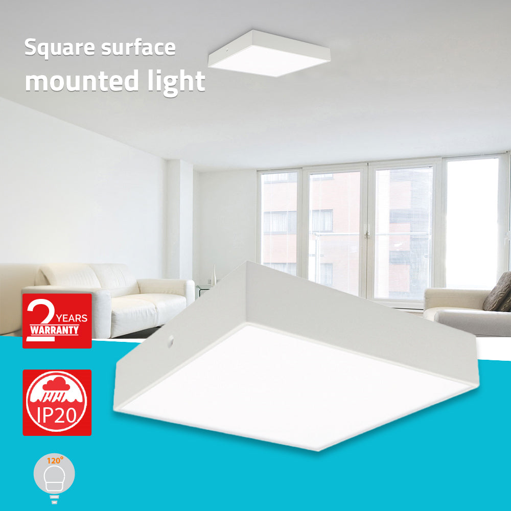 إنارة سقف لطش ليد مربعة الترا لايت (QH1229-SQ) | إضاءة داخلية عصرية
