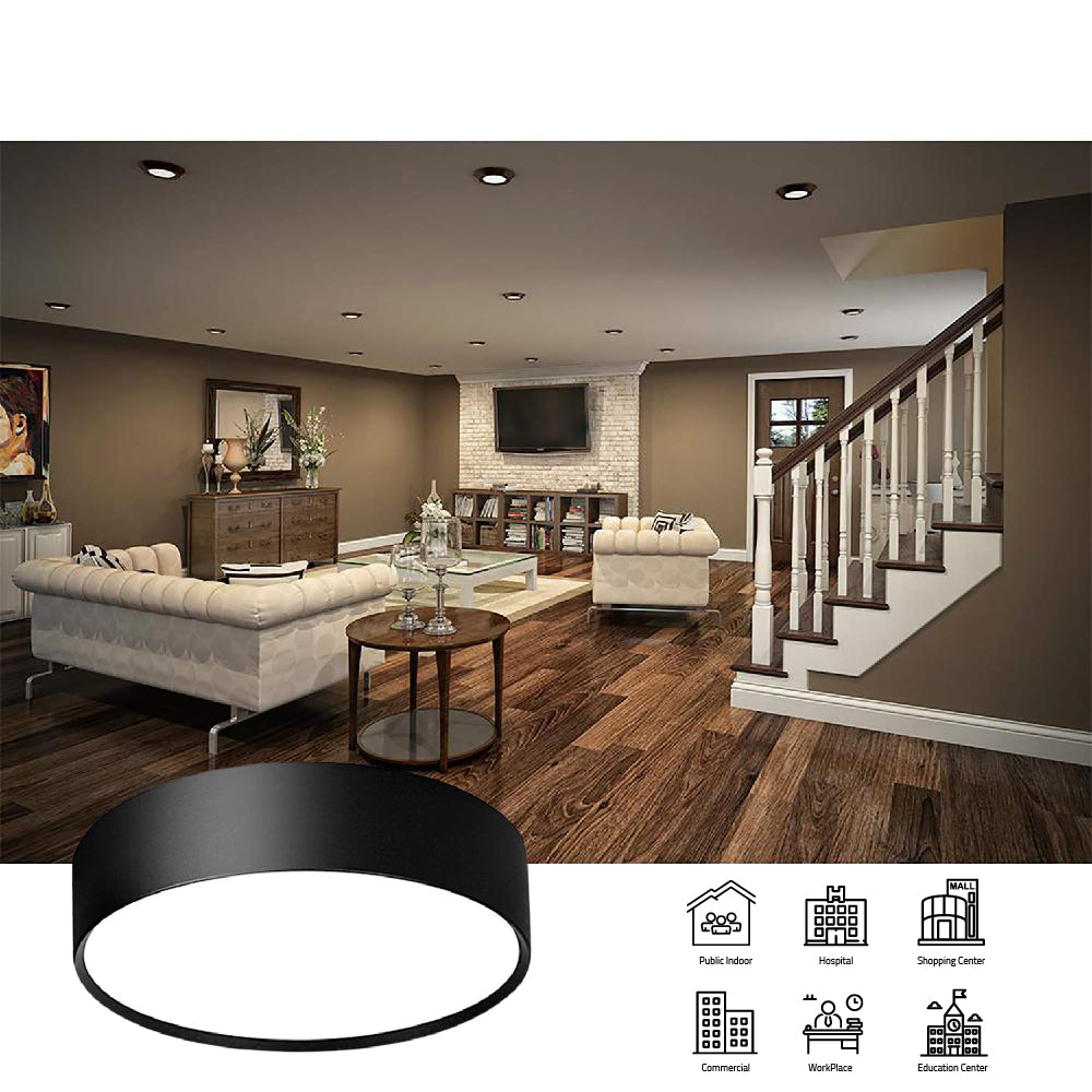 إضاءة سقف لطش دائرية ليد من الترا لايت (QH1229-RD) | إضاءة داخلية أنيقة وقابلة للتعديل