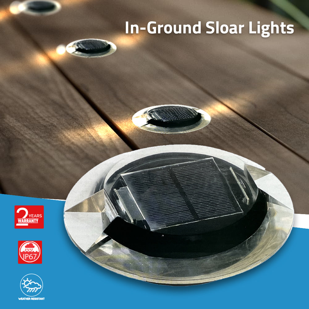 الترا لايت إنارة أرضية غاطسة بالطاقة الشمسية 2 واط (UL-100)