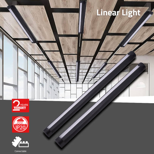 Ultralight Linear Light Connectable - Modern Black 24V Fixture (WD420)