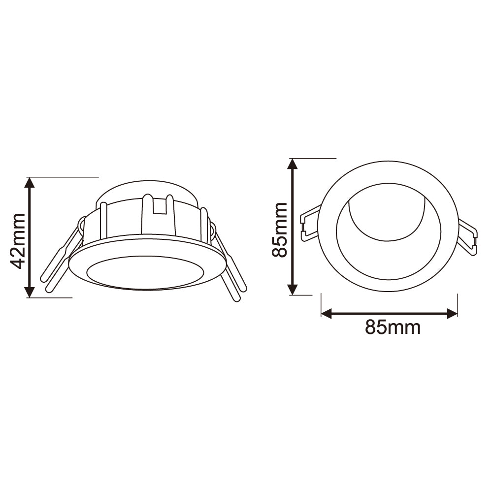 مقاس 7.5سم GU10 الترا لايت إطار سبوت لايت بقاعدة  (BA105)