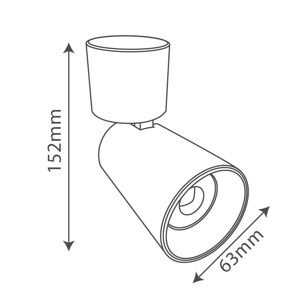 Ultra Light Rotatable Ceiling Light 12.5W (BR6454) | Bridgelux LED | Adjustable Spotlight