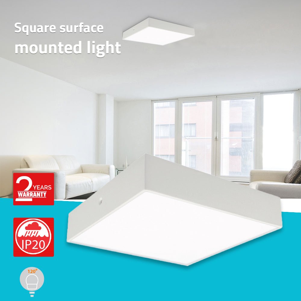 إنارة سقف لطش ليد مربعة الترا لايت (QH1229-SQ) | إضاءة داخلية عصرية
