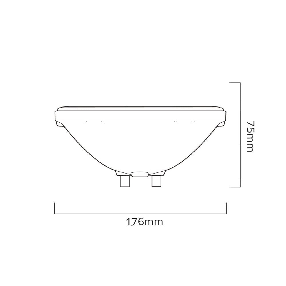 GX16D لمبة مسبح مسطحة ضد الماء بقوة 24 واط بقاعدة (BD-PAR56) 