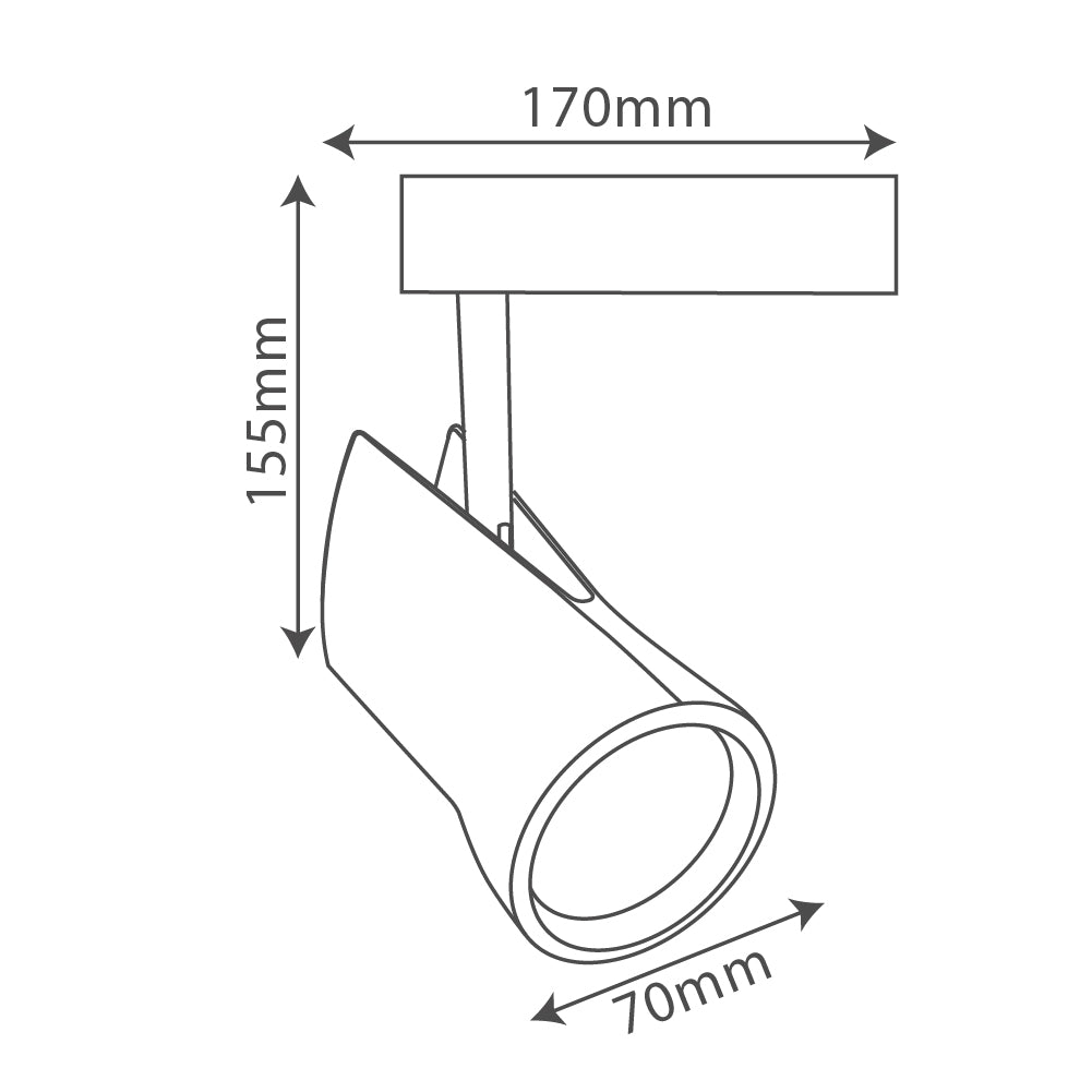 الترا لايت انارة سكة سبوت لايت تراك داخلية قابلة للتوجيه 15 واط 24 فولت (SUN6120)