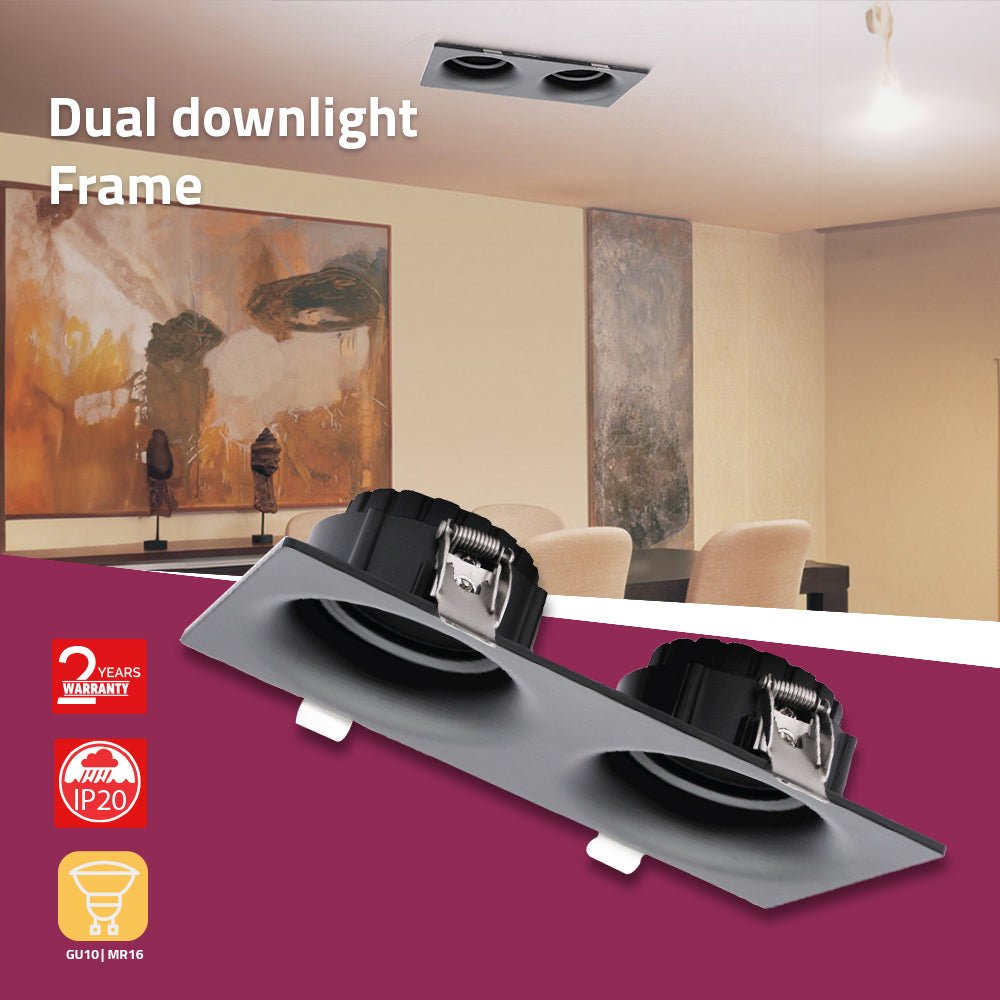Buy Ultralight Double Downlight Square (BA124-2) - Best  from Ultralight