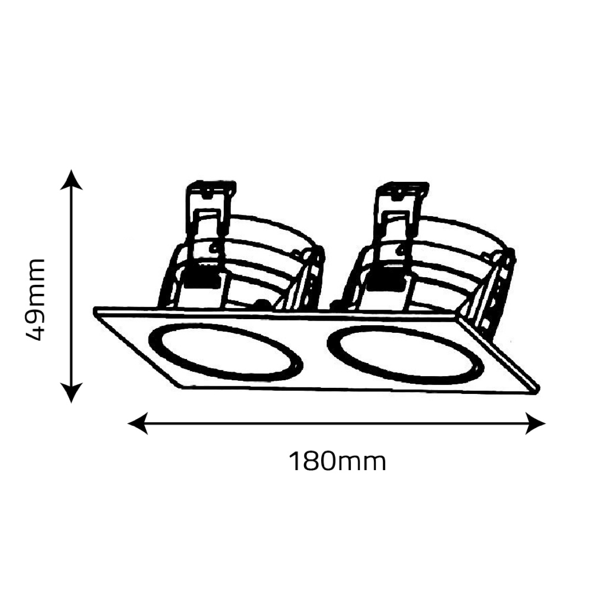 Buy Ultralight Double Frame GU10 Ceiling Downlight (FPC303S-2-AD) - Best  from Ultralight