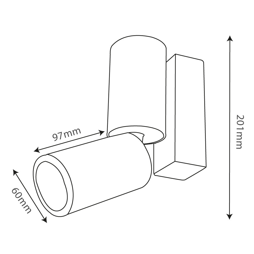 الترا لايت إنارة جدارية متحركة ذات جانبين (FPM719)