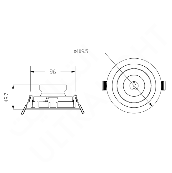 Buy Ultralight Downlight GU10 - 10cm (BA109) - Best  from Ultralight