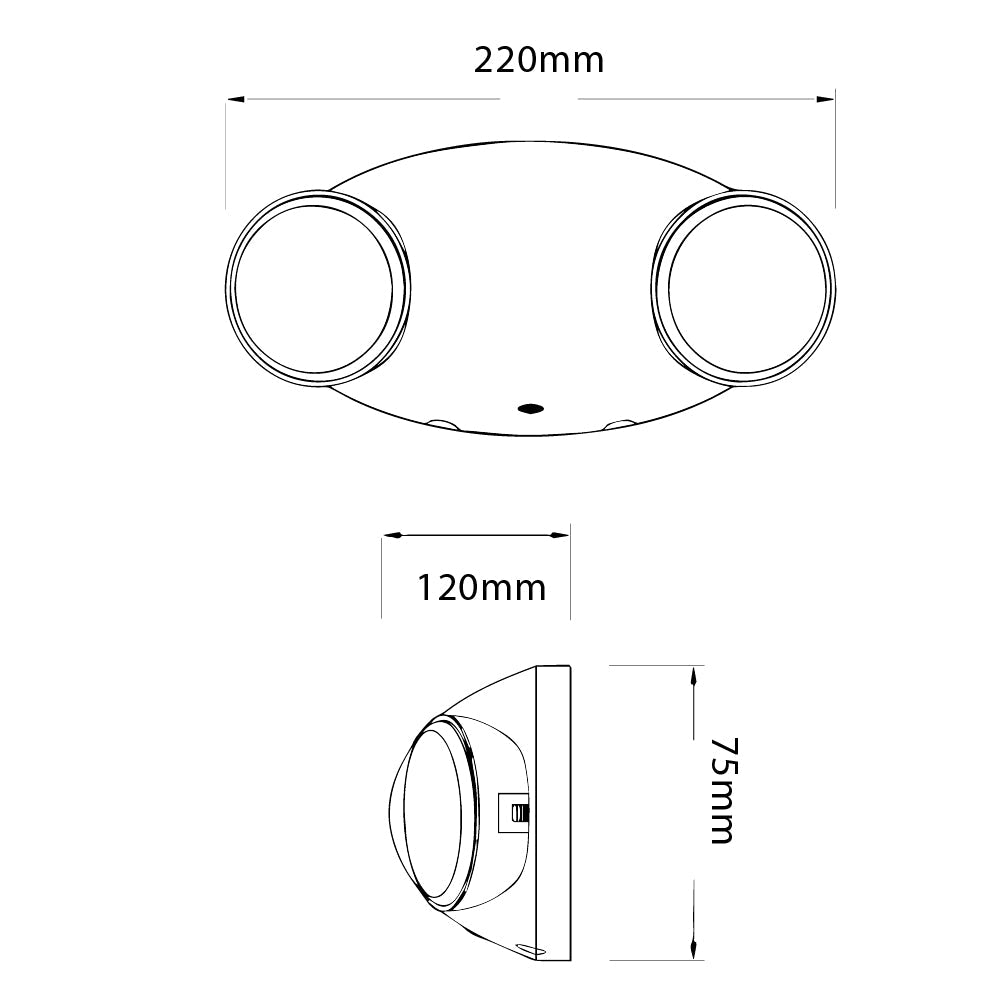 Ultralight Dual-Head Rotatable Emergency Light (CR-7043)