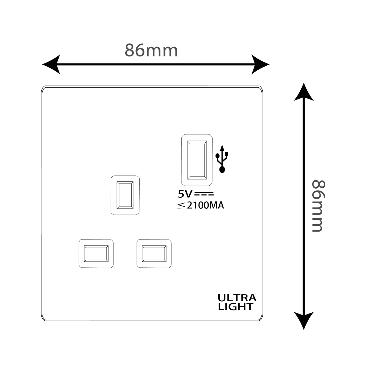 Buy Ultralight Socket with USB Connector (B12-029) - Best  from Ultralight