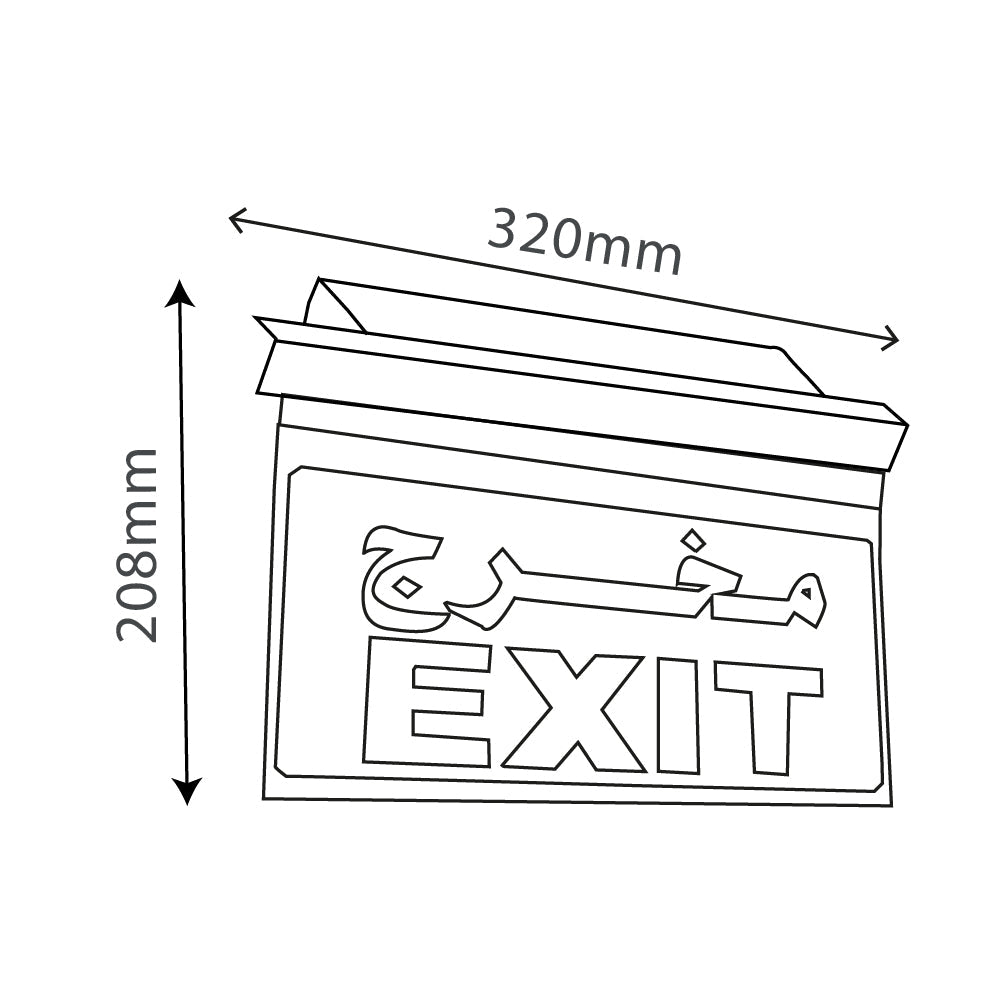 Ultralight Emergency Exit Sign Light (2916-A)