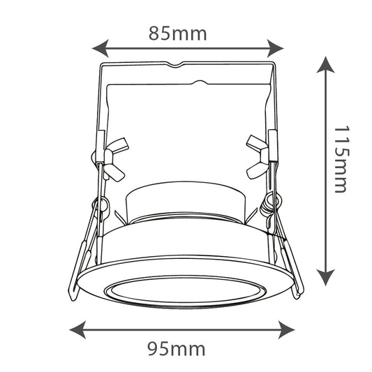 Buy Ultralight GU10 Downlight Frame 8.5 Cm (BA106) – Elegant Indoor Lighting Fixture - Best  from Ultralight