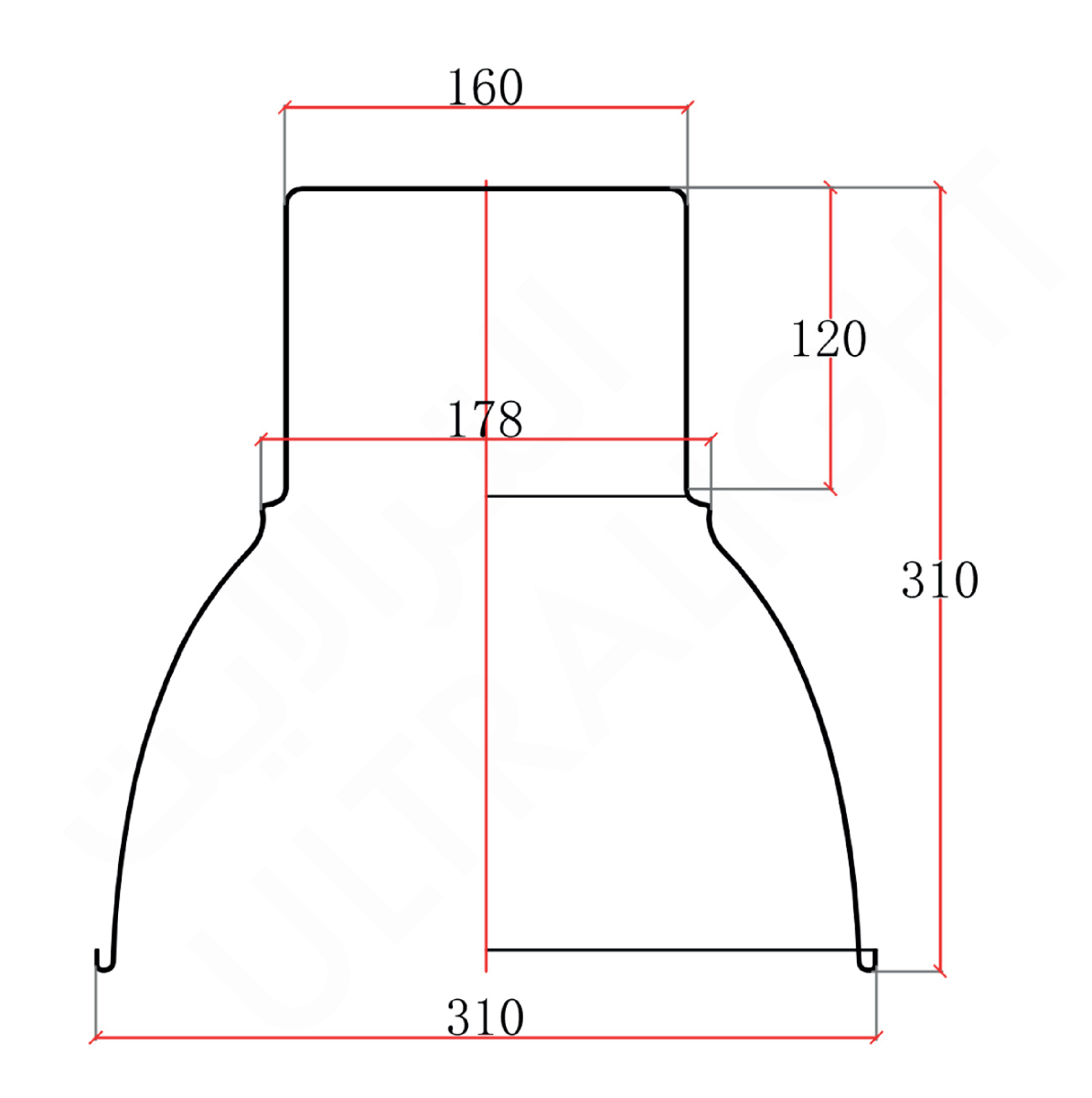 الترا لايت هنغار معلق بقاعدة E27 (1181)