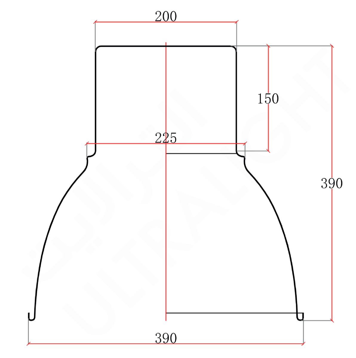 الترا لايت هنغار معلق بقاعدة E27 (1181)