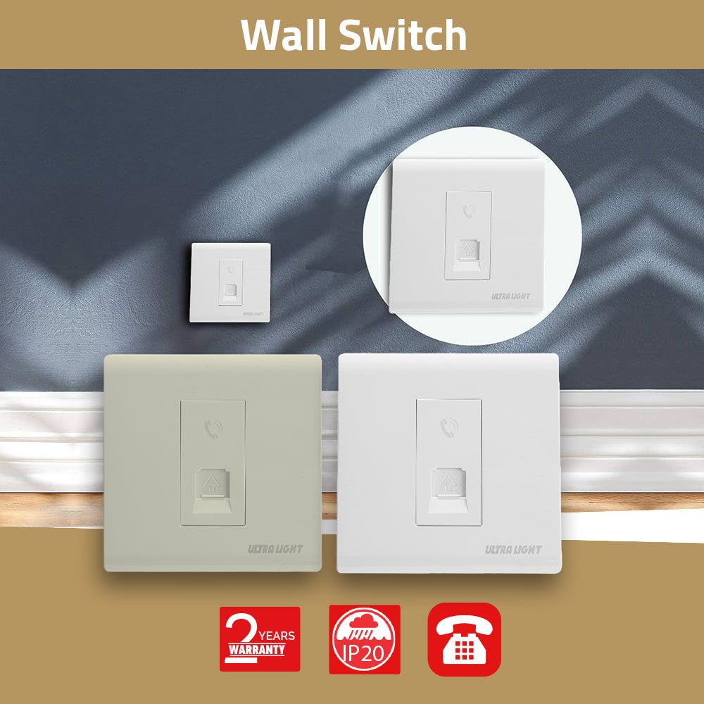 Ultralight Innova Telephone Socket (W86/1TEL/B)