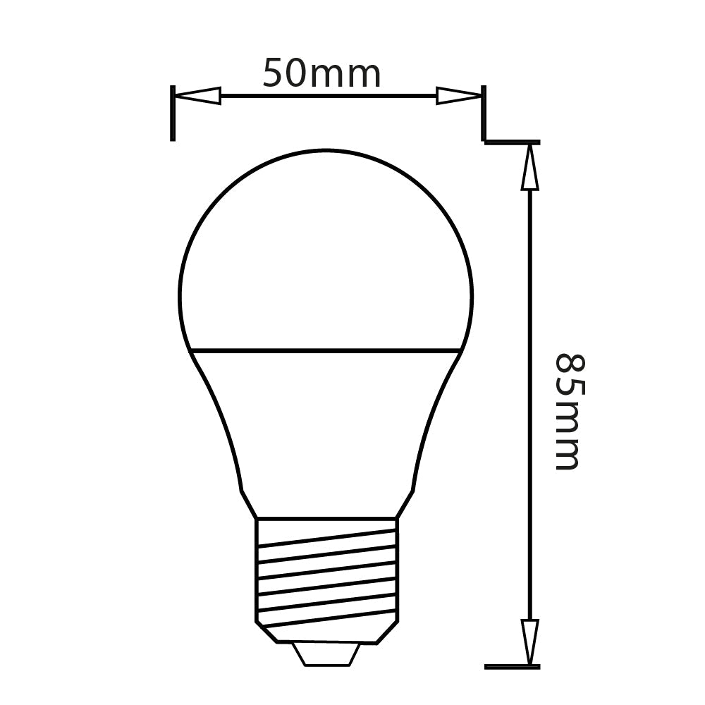  LED-Bulbe27-sizes