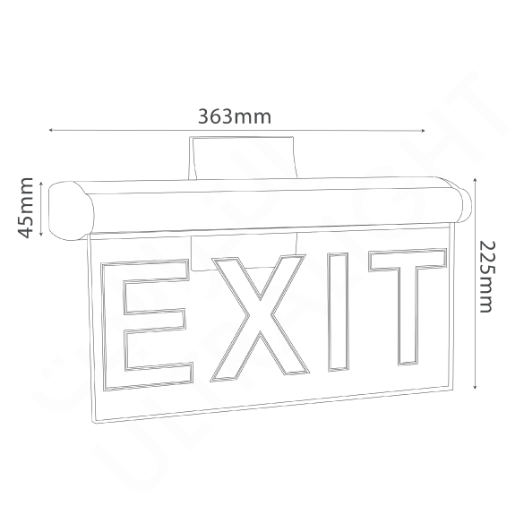  EXIT الترا لايت إنارة طوارئ إشارة (ZF-800S)