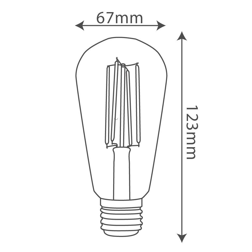 Ultralight LED Filament Bulb E27 Base (UTL-A1521SG)