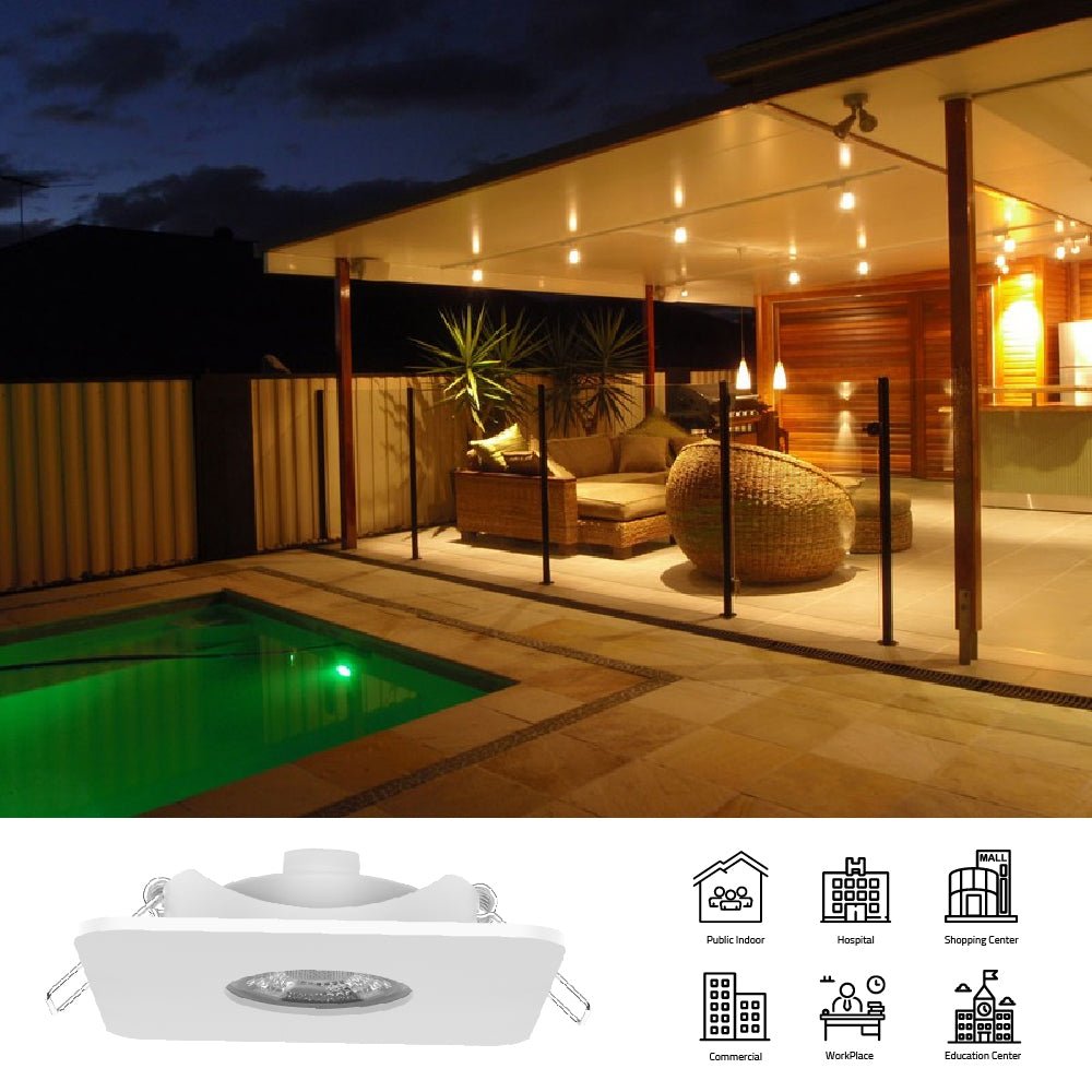 Ultralight LED Outdoor Downlight - Waterproof Energy-Saving Lighting (UTL-KD-SQ)