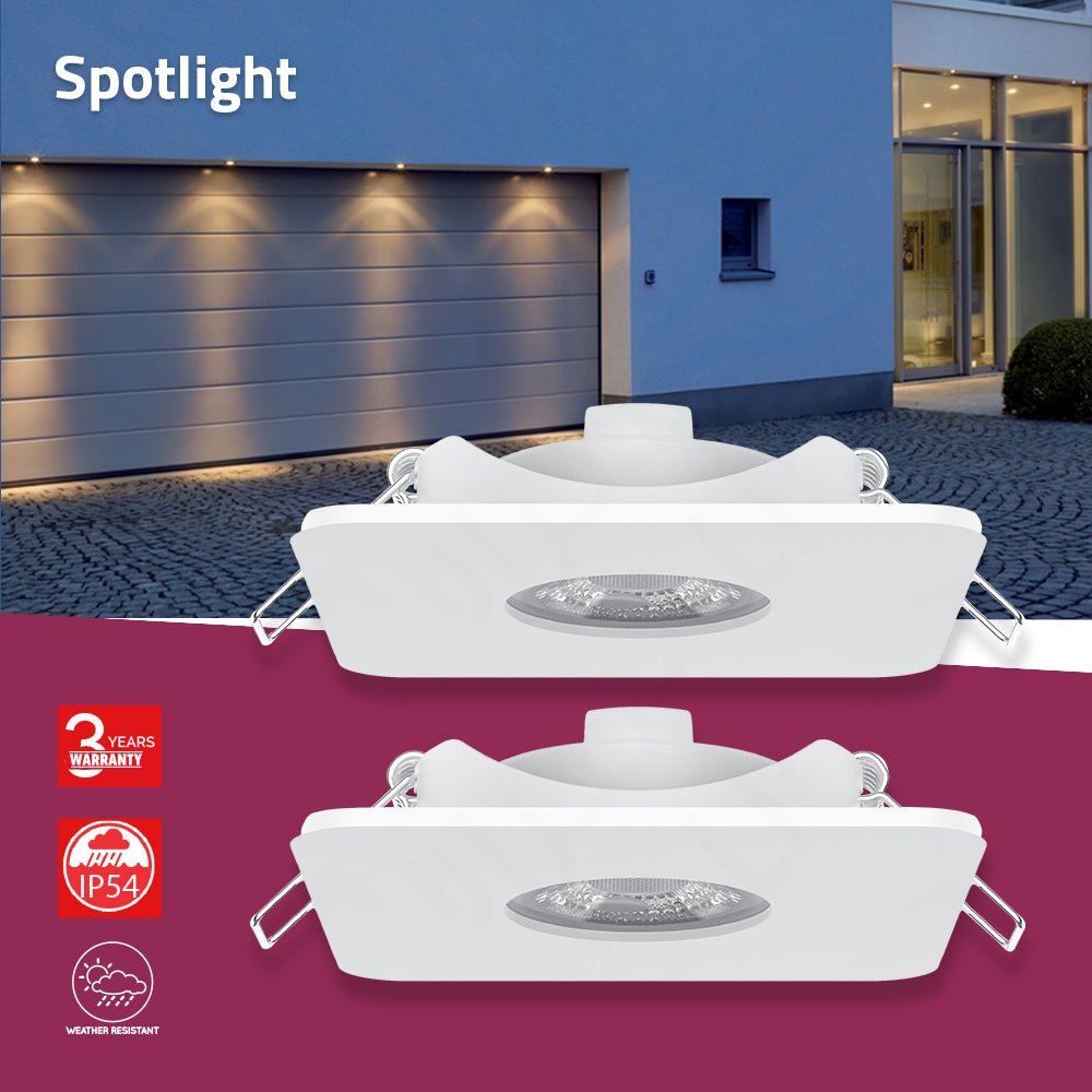 Ultralight LED Outdoor Downlight - Waterproof Energy-Saving Lighting (UTL-KD-SQ)