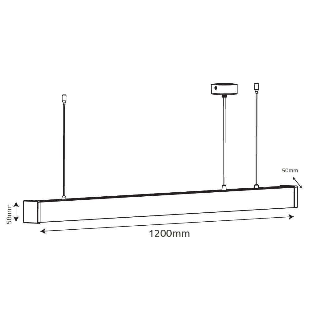 Ultralight Linear Pendant Light With Connectors - Modern Lighting (UTL-LMA1)