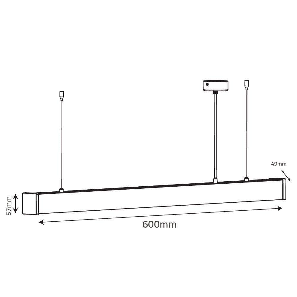 Ultralight Linear Pendant Light With Connectors - Modern Lighting (UTL-LMA1)