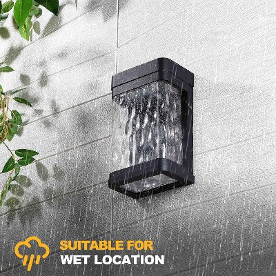 Ultralight Modern Wall Light (ULT-1003) mounted on a wet exterior wall, suitable for outdoor and wet locations.
