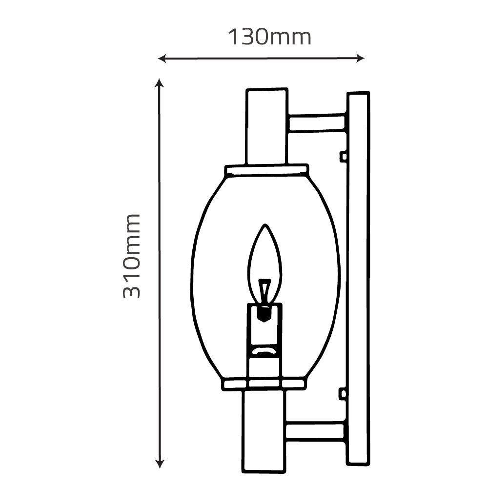 Ultralight Olive-Seeded Glass Outdoor Wall Light (TD-2302)