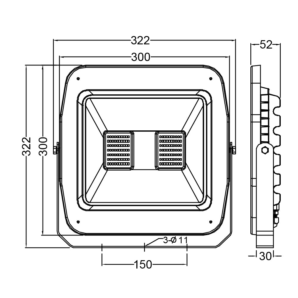 Ultralight Outdoor LED Floodlight - IP65 Weatherproof Design (ZY-2079)