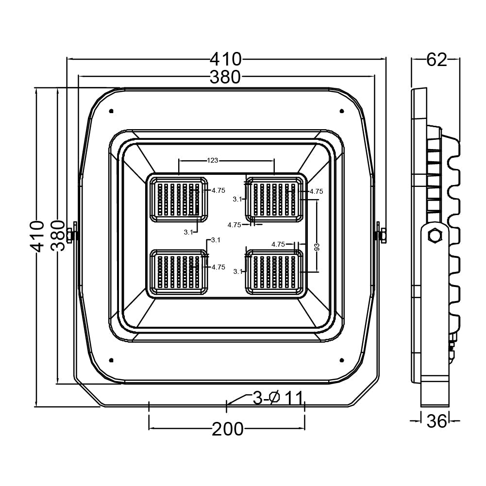 Ultralight Outdoor LED Floodlight - IP65 Weatherproof Design (ZY-2079)