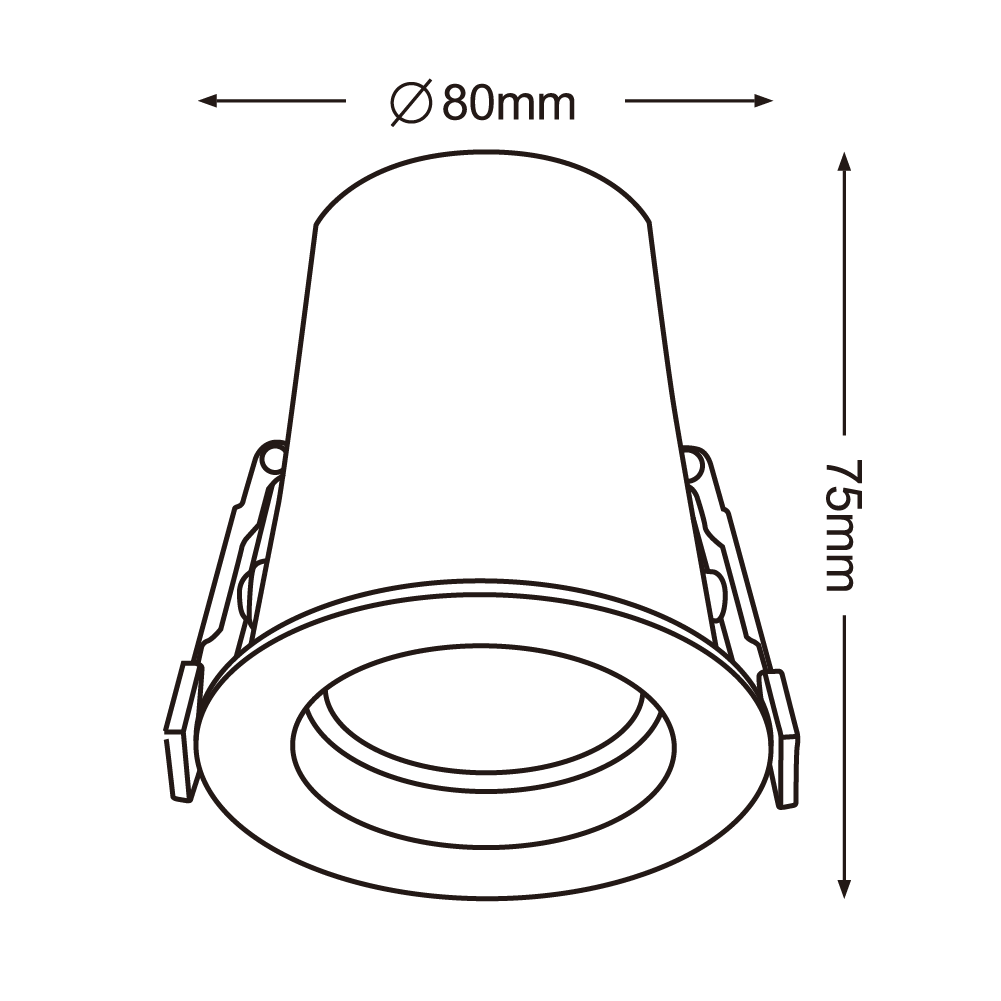 الترا لايت إنارة سبوت لايت خارجية مقاوم للماء بشكل دائري (BA311-RD)